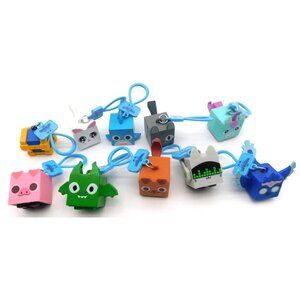 Lot of 10 PhatMojo Pet Simulator X Plastic Toy Keychains Clips Dog Pig No Codes